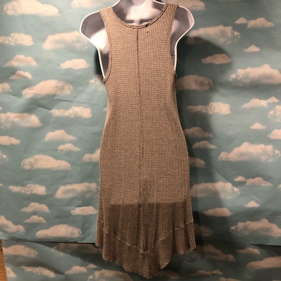 Hippie Love Gray Tank Dress, Soft Comfy Waffle Weave Boho Tank Dress!! - Picture 10 of 10